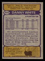 1979 Topps #429 Danny White Ex-Mint  ID: 508032