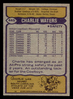 1979 Topps #445 Charlie Waters Excellent+  ID: 508110