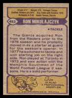 1979 Topps #452 Ron Mikolajczyk Ex-Mint  ID: 508141