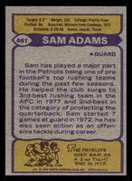 1979 Topps #461 Sam Adams Near Mint  ID: 508175