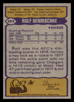 1979 Topps #483 Rolf Benirschke Near Mint  ID: 508270