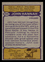 1979 Topps #485 John Hannah Ex-Mint  ID: 508282