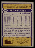 1979 Topps #495 Jean Fugett Near Mint  ID: 508322