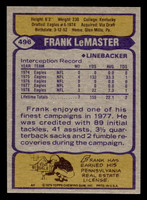 1979 Topps #496 Frank Lemaster Near Mint  ID: 508327