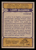 1979 Topps #501 Larry McCarren Ex-Mint  ID: 508349