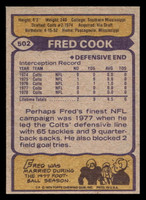 1979 Topps #502 Fred Cook Near Mint+  ID: 508355