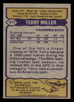 1979 Topps #511 Terry Miller Near Mint RC Rookie  ID: 508394