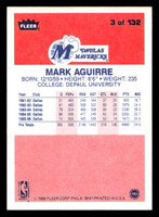 1986-87 Fleer #3 Mark Aguirre Very Good RC Rookie Crease 