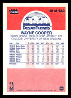 1986-87 Fleer #18 Wayne Cooper Excellent+ Basketball 