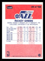 1986-87 Fleer #39 Rickey Green Near Mint Basketball 