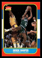 1986-87 Fleer #44 Derek Harper Very Good RC Rookie Crease  ID: 508674