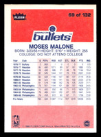 1986-87 Fleer #69 Moses Malone Very Good Crease 
