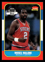 1986-87 Fleer #69 Moses Malone Ex-Mint Basketball 