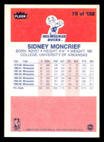 1986-87 Fleer #75 Sidney Moncrief Excellent+ Basketball  ID: 508845
