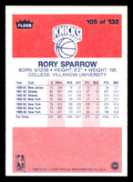 1986-87 Fleer #105 Rory Sparrow Near Mint+ Basketball  ID: 509002