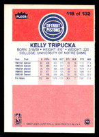 1986-87 Fleer #115 Kelly Tripucka Excellent RC Rookie Basketball 