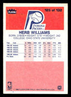 1986-87 Fleer #125 Herb Williams Very Good RC Rookie Crease  ID: 509132