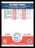 1987-88 Fleer #16 Joe Barry Carroll Near Mint+ Basketball  ID: 509225