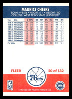 1987-88 Fleer #20 Maurice Cheeks Near Mint+ Basketball  ID: 509241