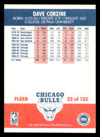1987-88 Fleer #22 Dave Corzine NM-Mint Basketball  ID: 509253