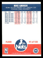 1987-88 Fleer #41 Mike Gminski NM-Mint Basketball  ID: 509332