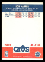 1987-88 Fleer #49 Ron Harper VG-EX RC Rookie Basketball 