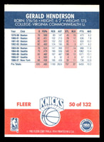 1987-88 Fleer #50 Gerald Henderson Near Mint+ Basketball  ID: 509378