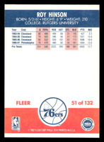 1987-88 Fleer #51 Roy Hinson NM-Mint Basketball  ID: 509384