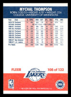 1987-88 Fleer #108 Mychal Thompson Near Mint Basketball  ID: 509635