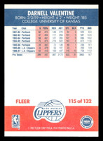 1987-88 Fleer #115 Darnell Valentine Near Mint+ Basketball  ID: 509663