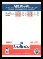 1987-88 Fleer #122 John Williams Near Mint RC Rookie Basketball  ID: 509695