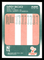 1988-89 Fleer #73 Randy Breuer Near Mint+ RC Rookie Basketball  ID: 510057