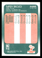 1988-89 Fleer #73 Randy Breuer Near Mint+ RC Rookie Basketball  ID: 510059