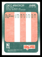 1988-89 Fleer #101 Greg Anderson Near Mint+ RC Rookie Basketball  ID: 510182