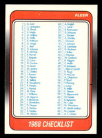 1988-89 Fleer #132 Checklist 1-132 Near Mint+ Basketball  ID: 510305