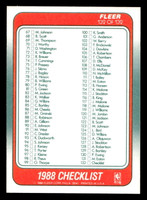 1988-89 Fleer #132 Checklist 1-132 Near Mint+ Basketball  ID: 510307