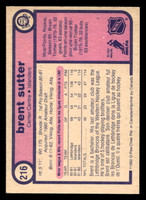 1982-83 O-Pee-Chee #216 Brent Sutter Near Mint RC Rookie OPC 