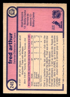 1982-83 O-Pee-Chee #245 Fred Arthur Near Mint RC Rookie OPC 