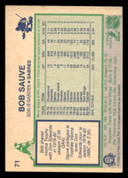 1983-84 O-Pee-Chee #71 Bob Sauve Near Mint 