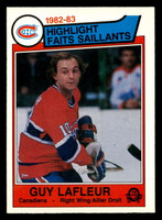 1983-84 O-Pee-Chee #183 Guy Lafleur HL Ex-Mint 