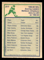 1983-84 O-Pee-Chee #217 Wayne Gretzky LL Ex-Mint OPC 