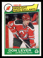 1983-84 O-Pee-Chee #224 Don Lever HL Near Mint OPC 