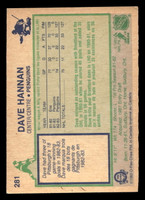 1983-84 O-Pee-Chee #281 Dave Hannan Very Good RC Rookie OPC 