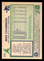 1983-84 O-Pee-Chee #312 Mike Crombeen Near Mint RC Rookie OPC 