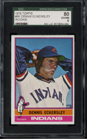 1976 Topps #98 Dennis Eckersley Indians SGC 6 EX-Mint RC