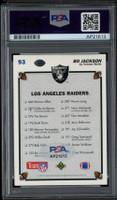 Bo Jackson 1991 Upper Deck #93 Signed PSA/DNA Slabbed Authenticated Raiders
