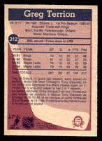 1984-85 O-Pee-Chee #312 Greg Terrion Near Mint+ OPC 
