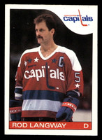 1985-86 O-Pee-Chee #8 Rod Langway Ex-Mint OPC 