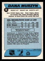 1986-87 O-Pee-Chee #58 Dana Murzyn Near Mint+ RC Rookie OPC 