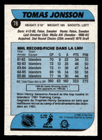 1986-87 O-Pee-Chee #78 Tomas Jonsson Near Mint OPC 